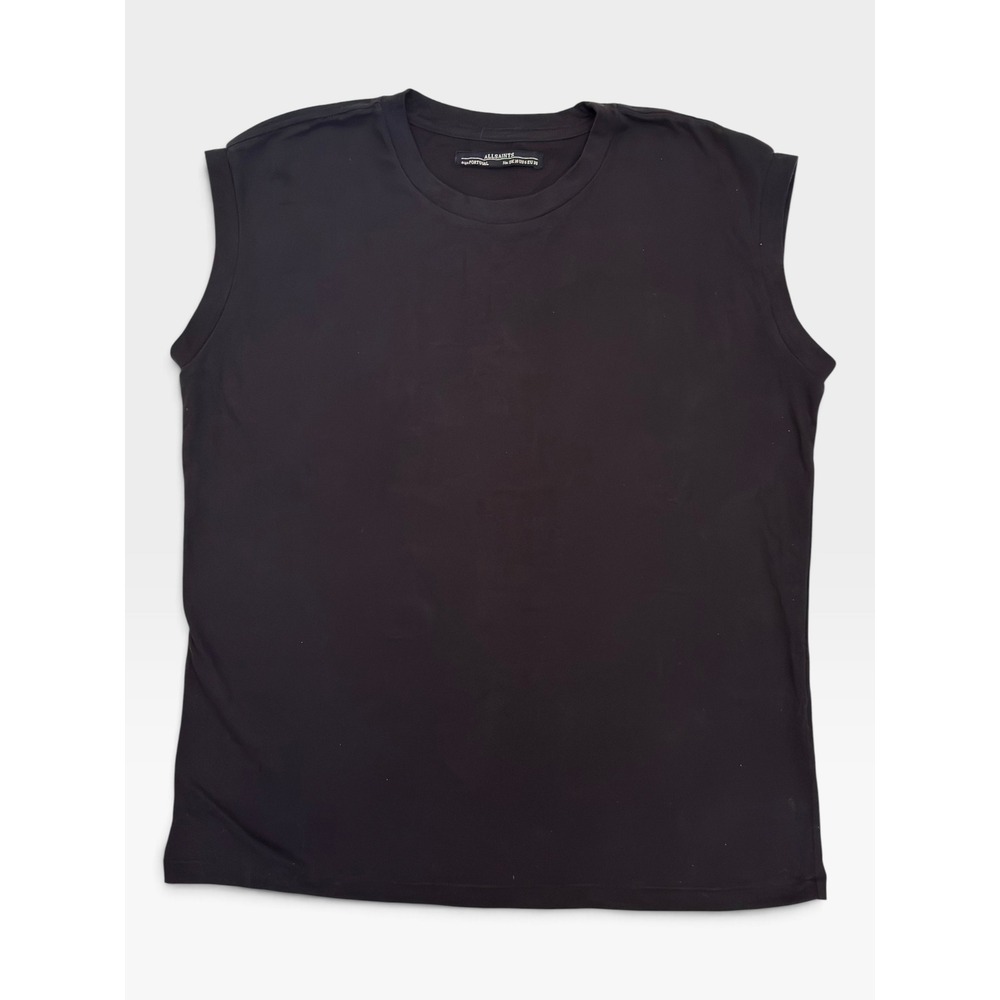 AllSaints Brooke | Muscle Tee Jersey Top | Size 6 | Black | Cotton Blend